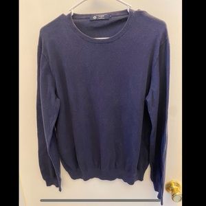 Men’s Medium J.Crew navy blue crew neck sweater